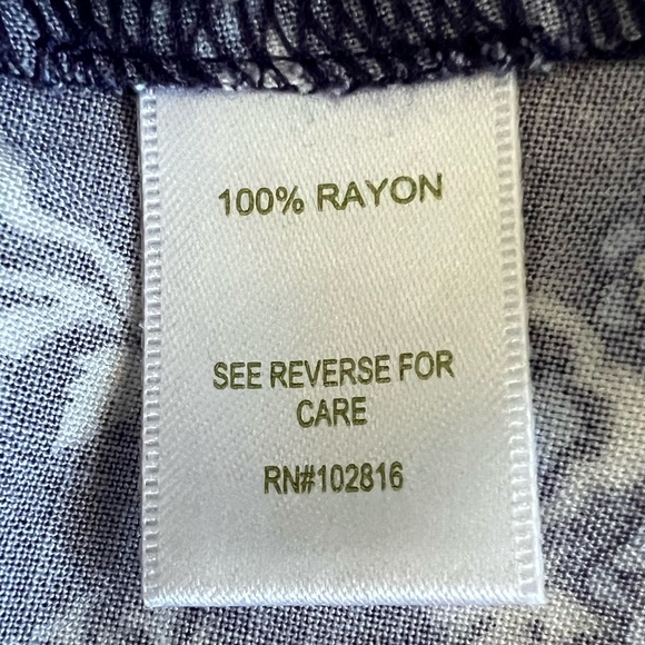 Garnet Hill Navy Blue Floral Print Maxi Dress Size 6 - Picture 15 of 16